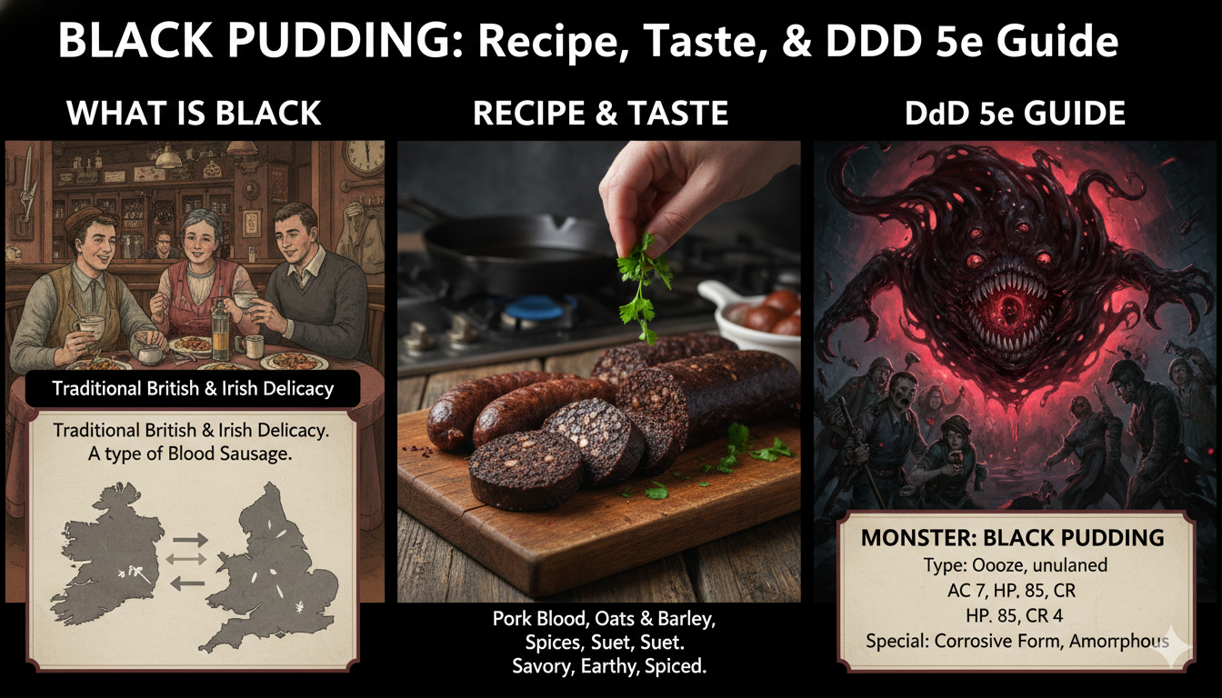 What is Black Pudding? Recipe, Taste, and D&D 5e Guide